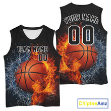 Load image into Gallery viewer, Personalized Lightning Water And Fire Basketball Jersey Custom Name, Number Basketball Team Shirt TDM5794