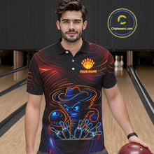 Load image into Gallery viewer, Funny Neon Tornado Pin Bowling Shirt For Men Custom Bowling Team Jersey Polo &amp; 1/4 Zip TDM6148