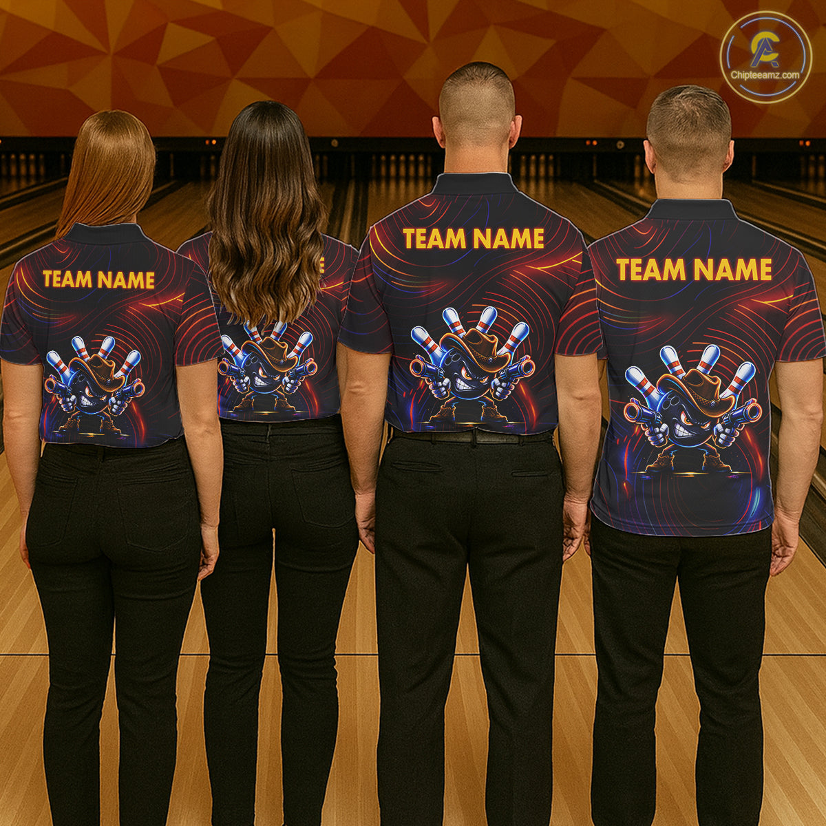 Funny Neon Bowling Jersey For Men Custom Bowling Shirt Polo & Quarter Zip, Bowling Team Outfit TDM6149