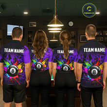 Load image into Gallery viewer, Colorful 8 Ball Pool Billiard Jersey For Men Custom Billiard Team Shirts Polo &amp; Quarter Zip| Red TDM6583