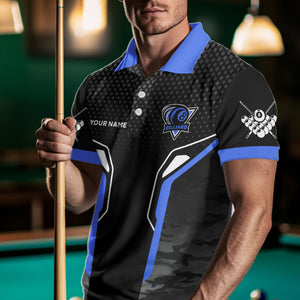 Black And Red 8 Ball Pool Wings Custom Camo Billiard Shirts For Men, 8 Ball Billiard Team Jerseys TDM3484