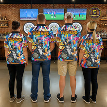 Load image into Gallery viewer, Funny Wolf Colorful Graffiti Darts Shirt For Men Custom Darts Team Jersey Polo &amp; 1/4 Zip TDM6398