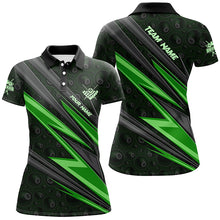 Load image into Gallery viewer, Personalized Name Green Billiard Jerseys For Women Custom 8 Ball Billiard Shirts Pool Team Jerseys TDM1874