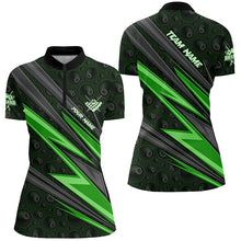 Load image into Gallery viewer, Personalized Name Green Billiard Jerseys For Women Custom 8 Ball Billiard Shirts Pool Team Jerseys TDM1874