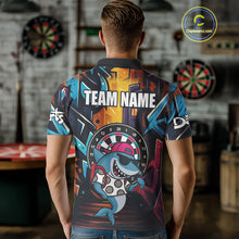 Load image into Gallery viewer, Funny Shark Colorful Graffiti Style Custom Dart Shirts For Men, Dart Team Jersey Best Darts Outfit TDM4423