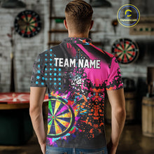 Load image into Gallery viewer, Personalized Colorful Grunge Funny Darts Shirt For Men Custom Darts Jersey Team Polo &amp; 1/4 Zip TDM5068