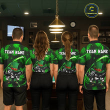 Load image into Gallery viewer, Personalized St Patrick Day 8 Ball Billiard Shirt For Men, Funny Shamrock Luckiest Billiard Jersey TDM5538