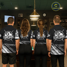 Load image into Gallery viewer, Personalized US Flag 8 Ball Pool Fire Billiard Shirt For Men Custom Grunge Billiard Team Jersey TDM5544