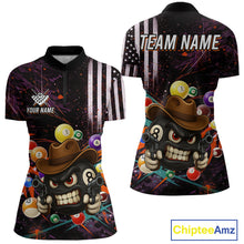 Load image into Gallery viewer, Funny 8 Ball Pool Graffiti Style Billiard Shirt For Women Custom Billiard Team Jersey Outfit TDM5548