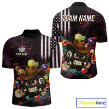 Load image into Gallery viewer, Funny 8 Ball Pool Graffiti Style Billiard Shirt For Men Custom Billiard Team Jersey Outfit TDM5548