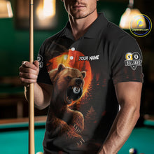Load image into Gallery viewer, Personalized 8 Ball &amp; 9 Ball Bear Billiard Shirt For Men Custom Pool Team Jersey Polo &amp; 1/4 Zip TDM5549