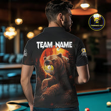 Load image into Gallery viewer, Personalized 8 Ball &amp; 9 Ball Bear Billiard Shirt For Men Custom Pool Team Jersey Polo &amp; 1/4 Zip TDM5549