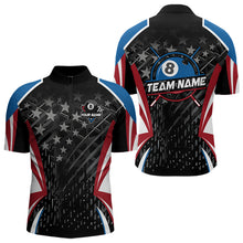 Load image into Gallery viewer, Personalized 8 Ball Pool Billiard Jerseys For Men Custom US Flag Billiard Shirts Team Pool Player TDM3632