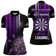 Load image into Gallery viewer, Purple Throwing Skills Loading Custom Dart Shirt For Women With Pocket Option TDM3788