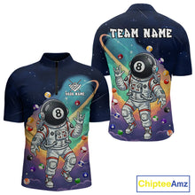 Load image into Gallery viewer, Funny Colorful 8 Ball Billiard Shirt Astronaut In Space For Men Custom Billiard Team Jersey TDM5312