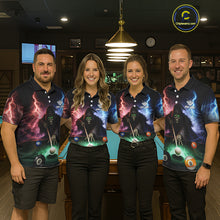 Load image into Gallery viewer, Funny Grim Reaper Lightning Billiard Shirt For Women Custom Pool Balls Team Jersey Polo &amp; 1/4 Zip TDM6410