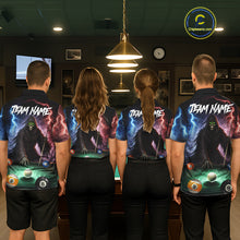 Load image into Gallery viewer, Funny Grim Reaper Lightning Billiard Shirt For Women Custom Pool Balls Team Jersey Polo &amp; 1/4 Zip TDM6410
