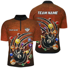 Load image into Gallery viewer, Personalized Funny Billiard Claws 3D Printed Men Billiard Shirts Custom Billiard Balls Team Jerseys TDM1908