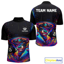 Load image into Gallery viewer, Funny Colorful Tornado 8 Ball Billiard Shirt For Men Custom Pool Team Shirt, Billiard Jersey TDM5574