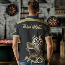 Load image into Gallery viewer, Funny Shark Darts Shirt With Pocket Option For Men Custom Dart Team Jersey TDM3655