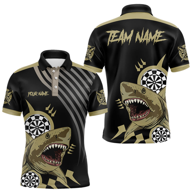 Funny Shark Darts Shirt With Pocket Option For Men Custom Dart Team Jersey TDM3655