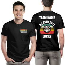 Load image into Gallery viewer, No Skill Just Lucky Darts T-Shirts – Custom Vintage Dart Shirts For Team &amp; Dart Player Gift Idea TDM3923
