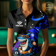 Load image into Gallery viewer, Funny Shark Pool Balls Women's Billiard Shirts Custom Billiard Jerseys, Billiard Team Shirts TDM4076