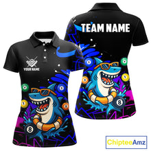 Load image into Gallery viewer, Funny Shark Pool Balls Women's Billiard Shirts Custom Billiard Jerseys, Billiard Team Shirts TDM4076