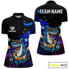 Load image into Gallery viewer, Funny Shark Pool Balls Women's Billiard Shirts Custom Billiard Jerseys, Billiard Team Shirts TDM4076