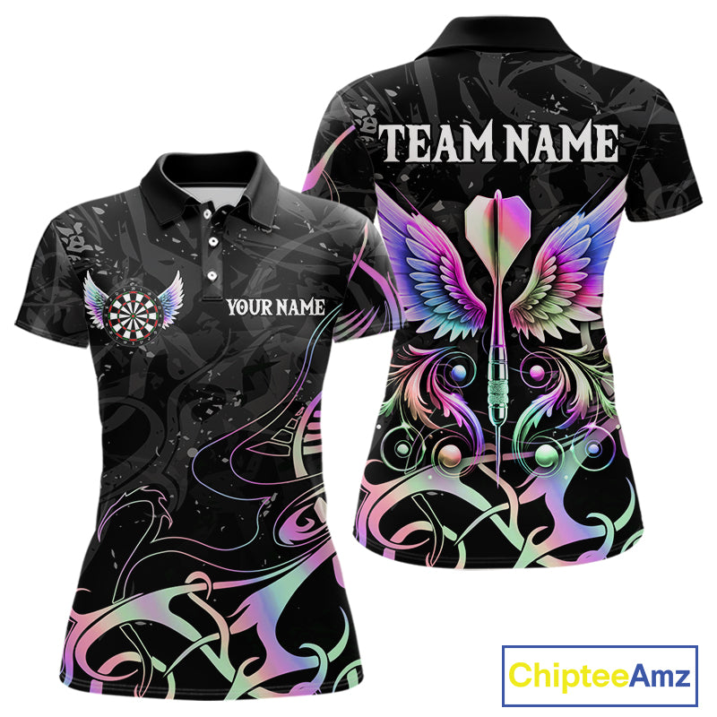 Holographic Arrow Wings Custom Dart Shirt For Women, Dart Jersey Pocket Option TDM5330