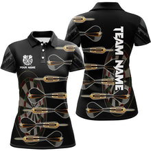 Load image into Gallery viewer, Personalized Gold Black Darts Arrows 3D Printed Women Darts Shirts Custom Unique Darts Team Jerseys TDM1539