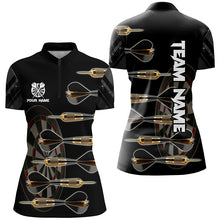 Load image into Gallery viewer, Personalized Gold Black Darts Arrows 3D Printed Women Darts Shirts Custom Unique Darts Team Jerseys TDM1539