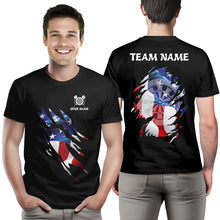 Load image into Gallery viewer, American Flag Darts T-Shirts Custom Patriotic Darts Team Shirts, Us Darts Lover Shirts TDM3927
