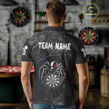 Load image into Gallery viewer, Funny Black Dartboard Spider Web Darts Shirt For Men Custom Halloween Darts Jerseys Outfit TDM4447