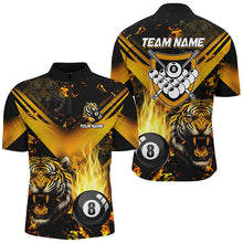 Load image into Gallery viewer, Tiger 3D All Over Print Billiard Shirts For Men Custom 8 Ball Team League Billiard Jerseys |Yellow TDM2373