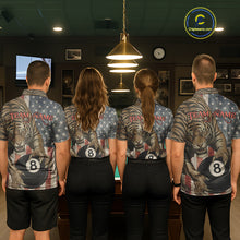 Load image into Gallery viewer, Personalized Vintage American Flag Tiger Billiard Shirt For Men, 8 Ball Pool Billiard Team Jerseys TDM5590