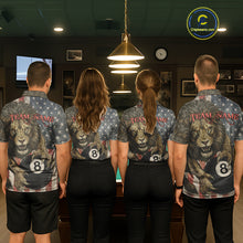 Load image into Gallery viewer, Personalized Vintage American Flag Lion Billiard Shirt For Men, 8 Ball Pool Billiard Team Jerseys TDM5591