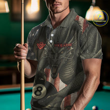 Load image into Gallery viewer, Personalized Vintage American Flag Dragon Billiard Shirt For Men, 8 Ball Pool Billiard Team Jerseys TDM5592