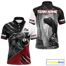 Load image into Gallery viewer, Personalized 8 Ball Pool Sauropod Billiard Shirts For Men Custom Billiard Team Jerseys |Red TDM5606