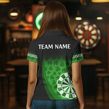 Load image into Gallery viewer, Patrick Shamrock Dart Shirt With Pocket Option For Women Custom Dart Jersey TDM3517