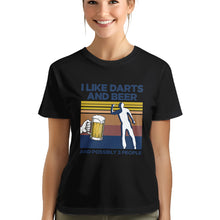 Load image into Gallery viewer, Funny Retro Darts Shirts I Like Darts And Beer And Possibly 3 People T-Shirts, Darts Player Gifts TDM3937
