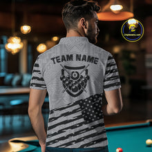 Load image into Gallery viewer, Personalized Grey US Flag Darts Shirt For Men Custom Darts Jersey, Darts Tournament Team Shirts TDM4905