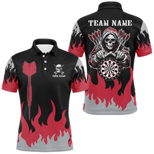 Load image into Gallery viewer, Personalized Dart Arrow And Flame Pattern Custom Men Dart Shirts, Grim Reaper  Dart Jerseys TDM2884