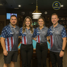 Load image into Gallery viewer, Grunge American Flag Patriotic Billiard Shirts For Men Custom 3D Billiard Balls Pool Team Jerseys TDM5616
