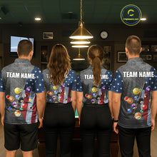 Load image into Gallery viewer, Grunge American Flag Patriotic Billiard Shirts For Men Custom 3D Billiard Balls Pool Team Jerseys TDM5616