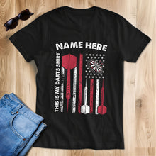 Load image into Gallery viewer, This Is My Darts Shirts Custom Grunge American Flag Darts T-Shirts, Gifts For Dart Player TDM3948