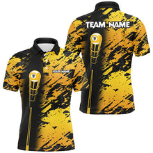 Load image into Gallery viewer, Personalized Billiard Tournament Jerseys Shirt For Men, Best 9 Ball Billiard Shirt For Team |Yellow TDM1945