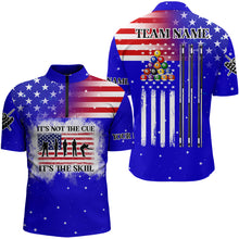 Load image into Gallery viewer, Funny It's The Skill Custom Ameican Flag Men Billiard Shirts Patriotic Billiard Jersey |Blue TDM3122