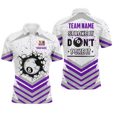 Load image into Gallery viewer, Personalized Multi-Color Stroke It Don't Poke It 8 Ball Pool Shirts Custom Funny Billiard Team Jersey TDM1577
