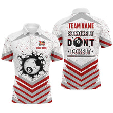 Load image into Gallery viewer, Personalized Multi-Color Stroke It Don't Poke It 8 Ball Pool Shirts Custom Funny Billiard Team Jersey TDM1577